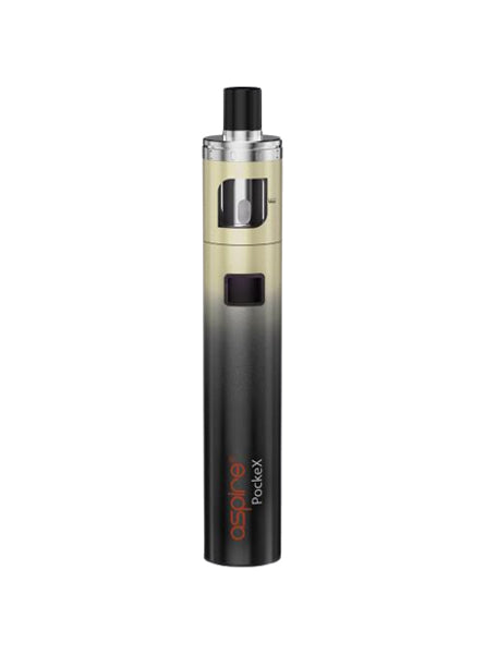 Aspire PockeX AIO Vape Kit - Black & Black & Gold Gradient