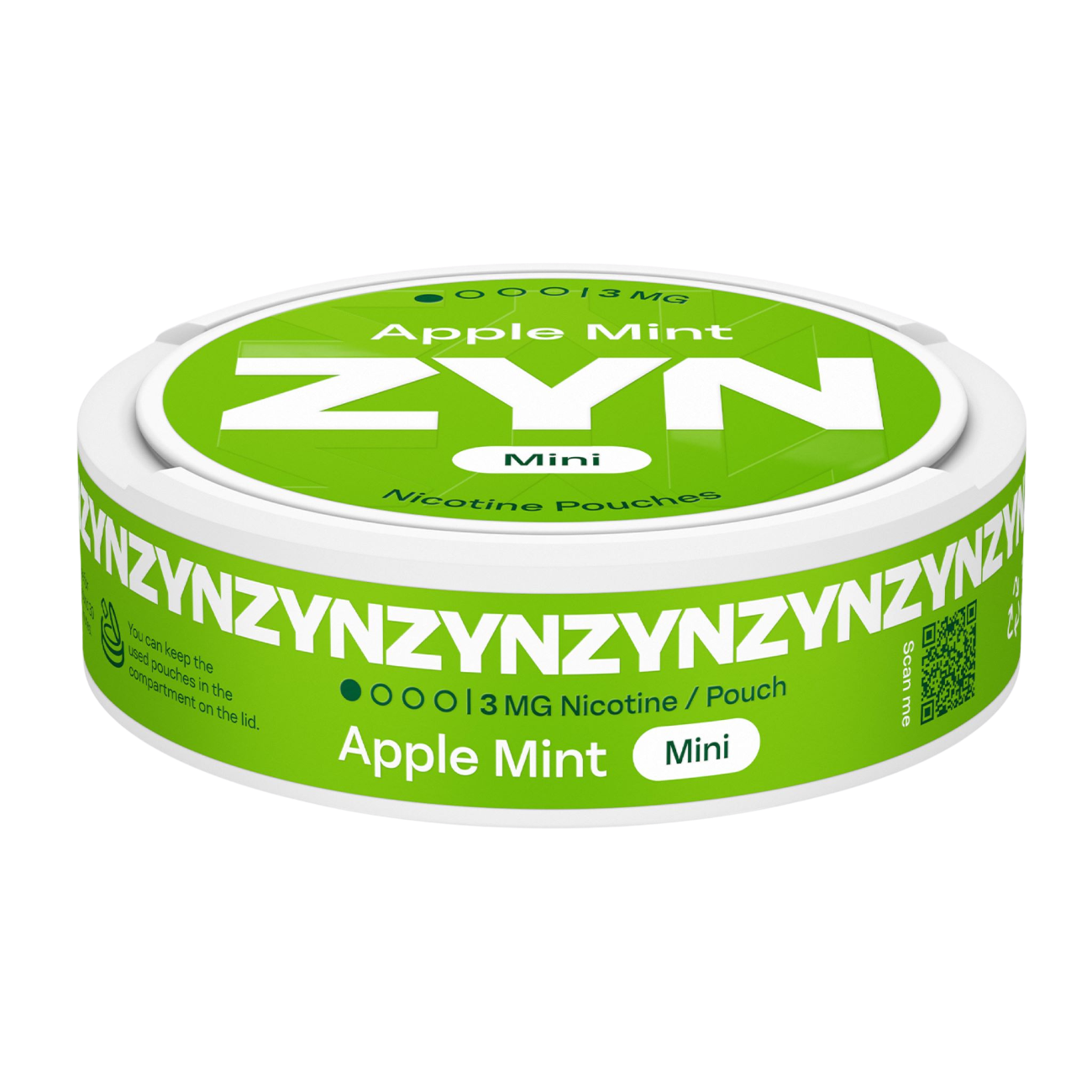 ZYN Apple Mint 3mg Nicotine Pouches - Side