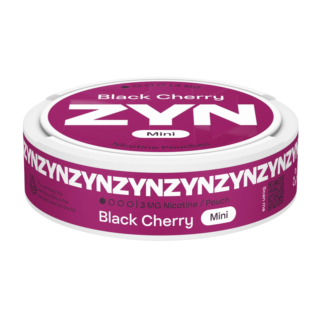 ZYN Black Cherry 3mg Nicotine Pouches - Side