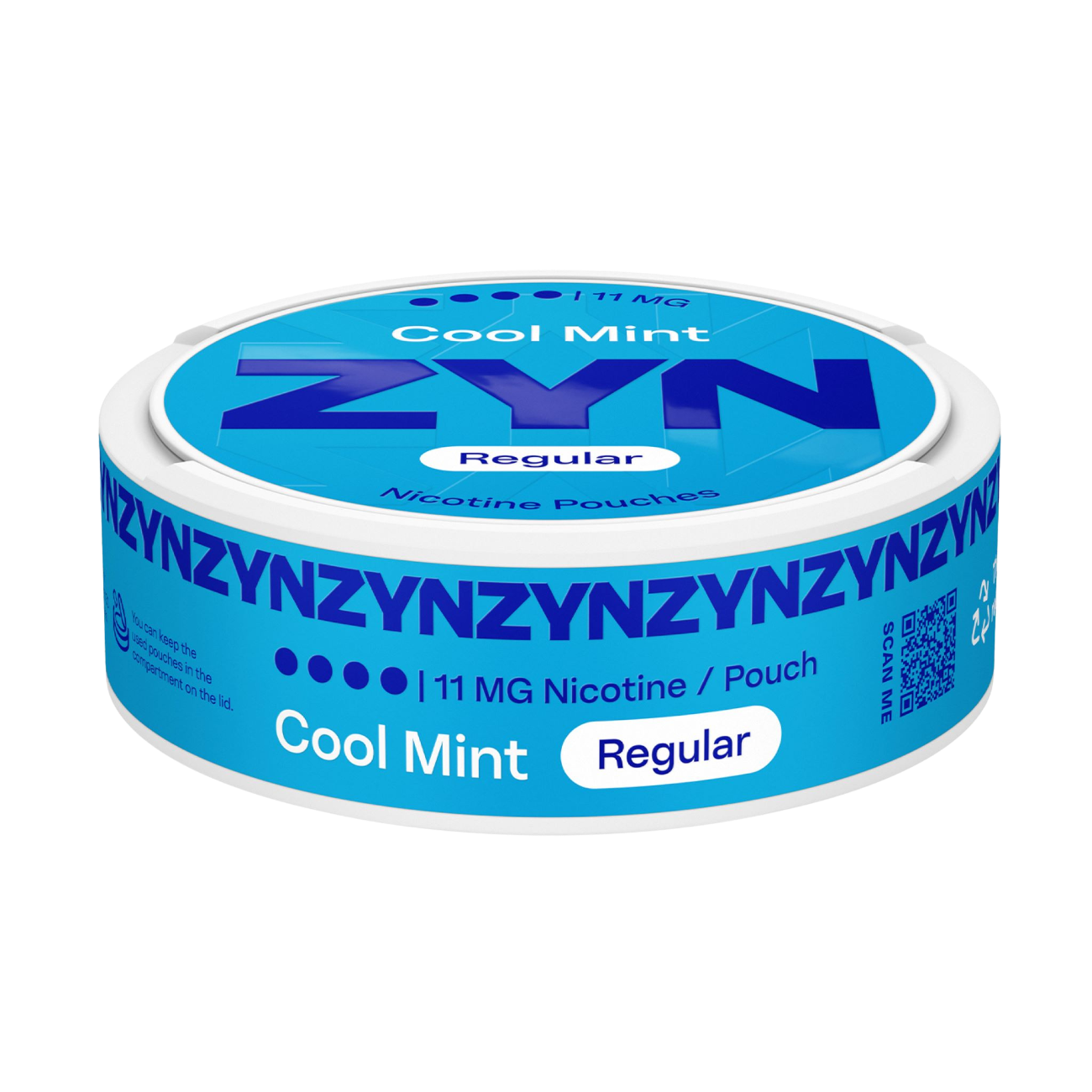 ZYN Cool Mint 11mg Nicotine Pouches - Side