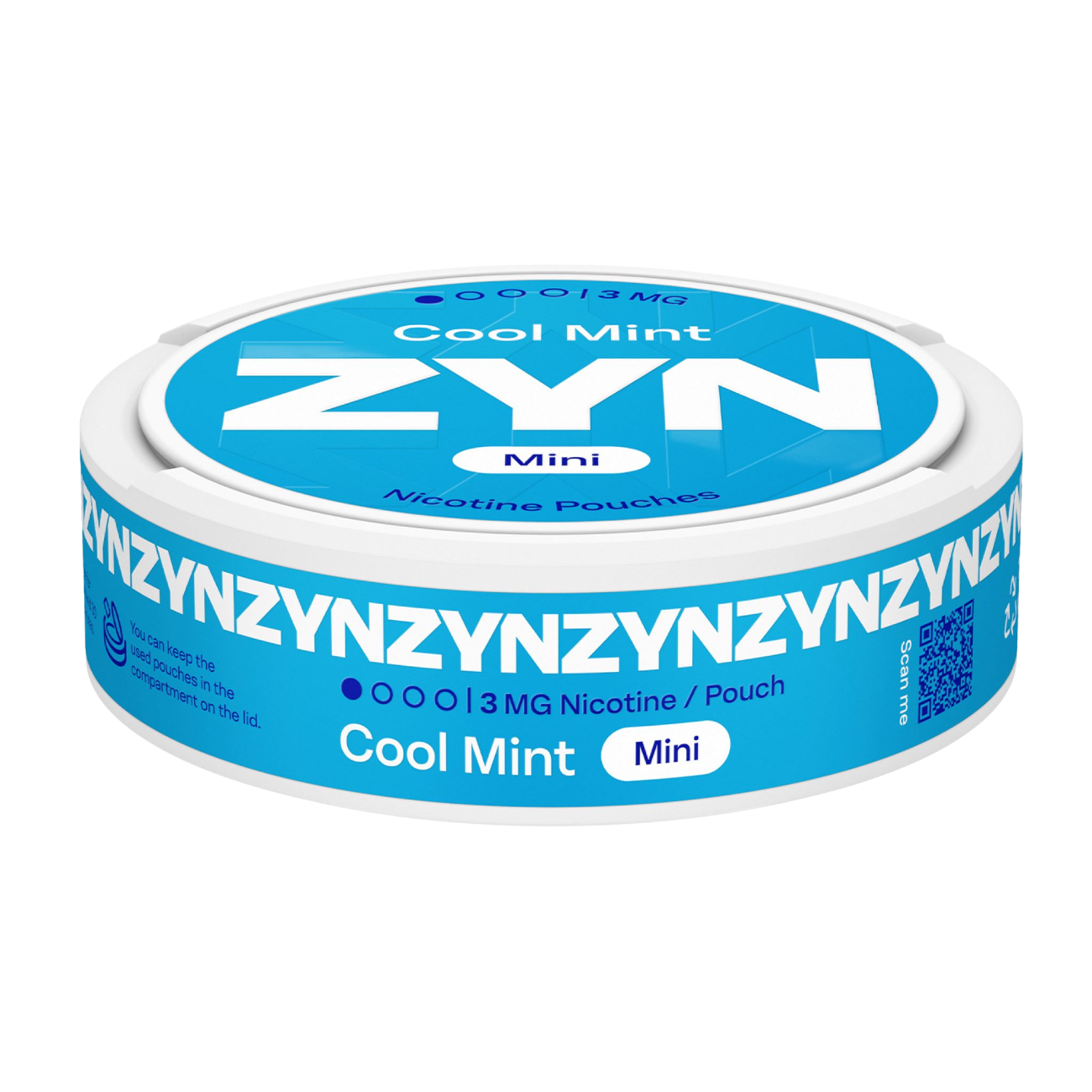 ZYN Cool Mint 3mg Nicotine Pouches - Side