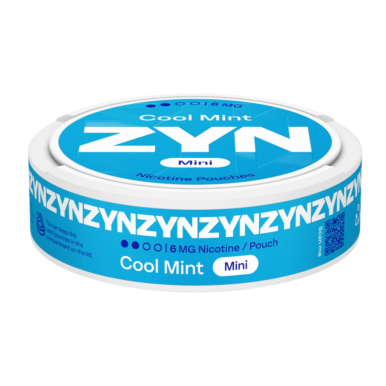 ZYN Cool Mint 6mg Nicotine Pouches - Side