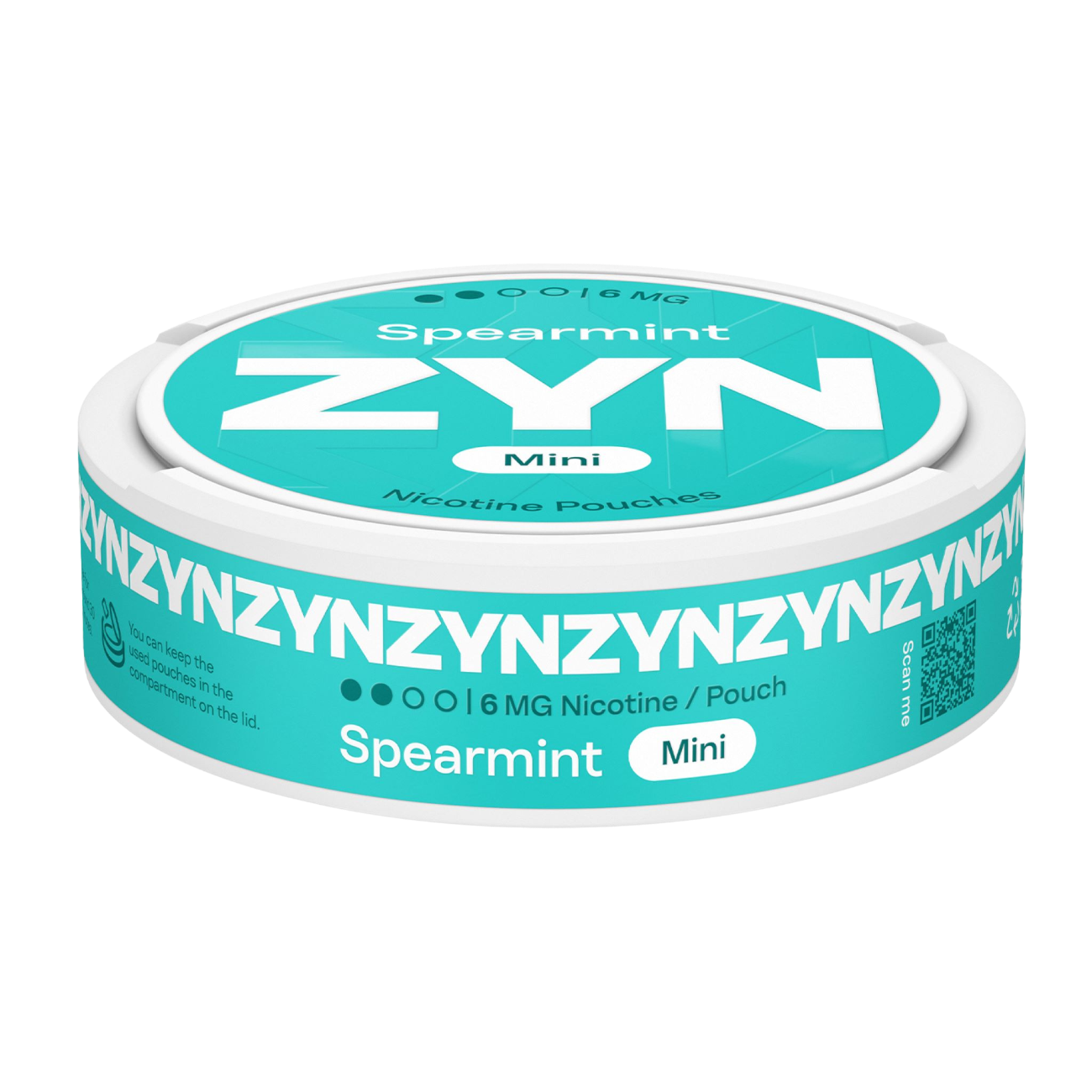 ZYN Spearmint 6mg Nicotine Pouches - Side