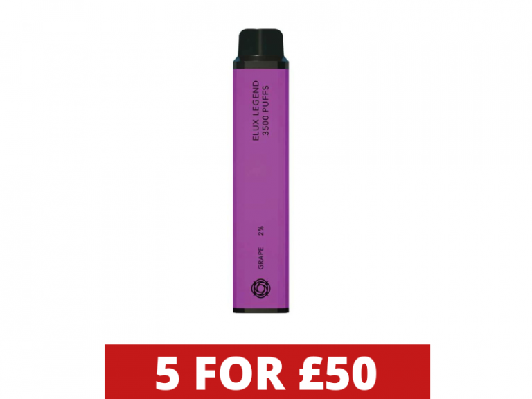 Grape Elux Legend 3500 Puff Disposable - VapeHut UK