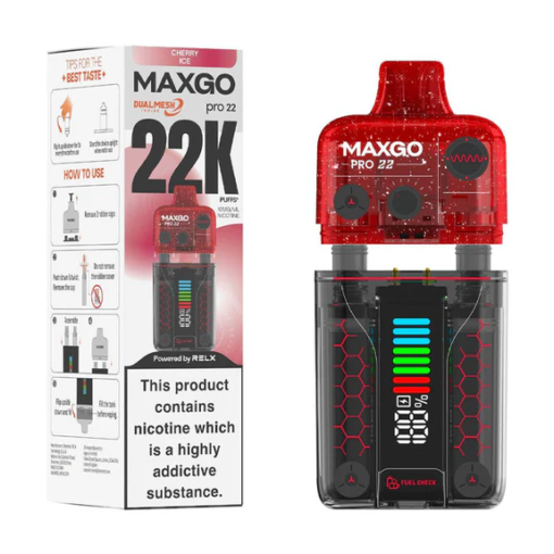 RELX MaxGo Pro Cherry Ice 22k Menthol Disposable