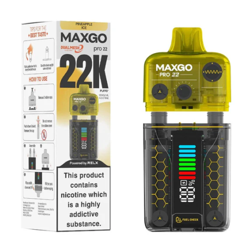 RELX MaxGo Pro Pineapple Ice 22k Menthol Disposable Vapes
