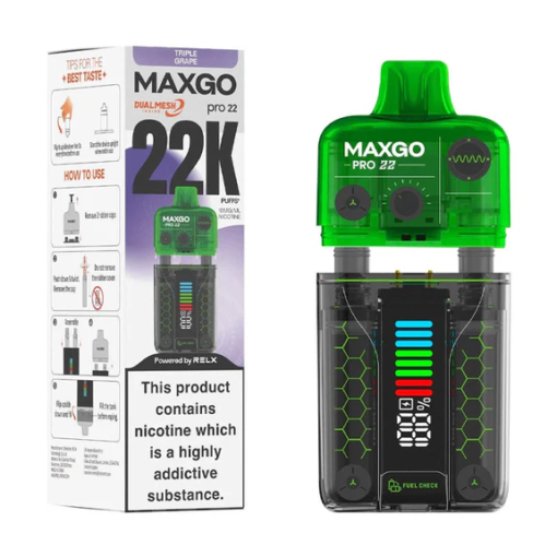 RELX MaxGo Pro Triple Grape 22k Menthol Disposable Vape | Online Vape Shop